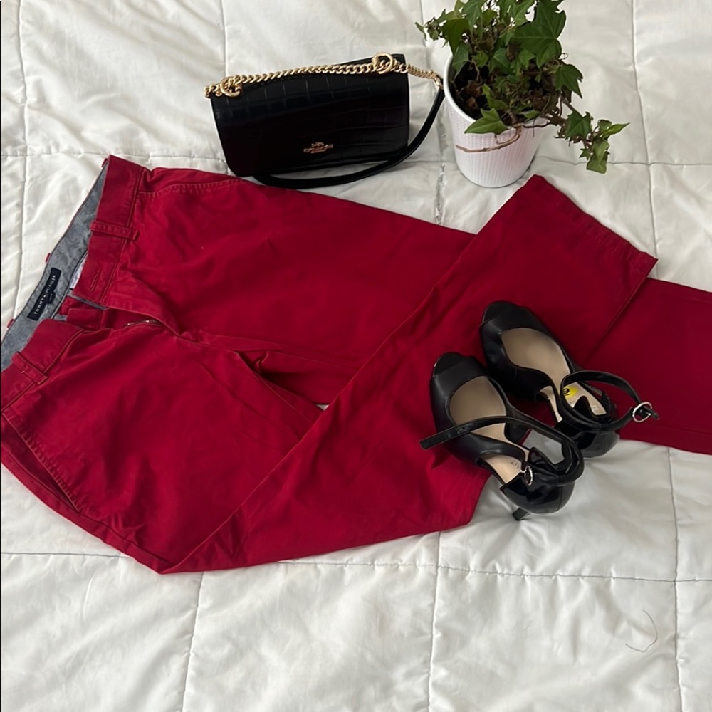 Tommy Hilfiger Red Straight Leg Jeans